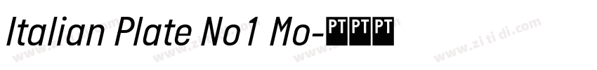 Italian Plate No1 Mo字体转换